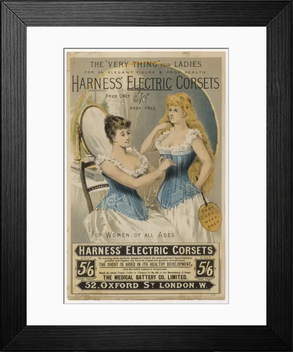 Framed Print : ADVERT / HARNESS CORSET Framed Print : ADVERT / HARNESS CORSET