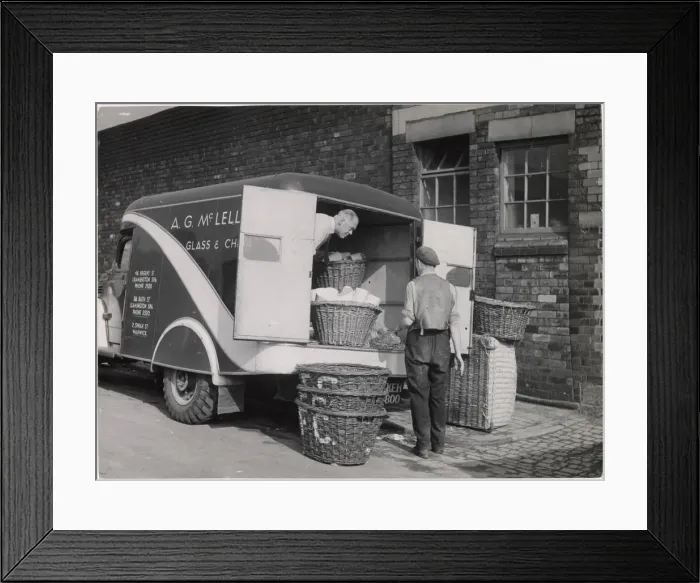 Framed Print : LOADING VAN WITH POTTERY Framed Print : LOADING VAN WITH POTTERY