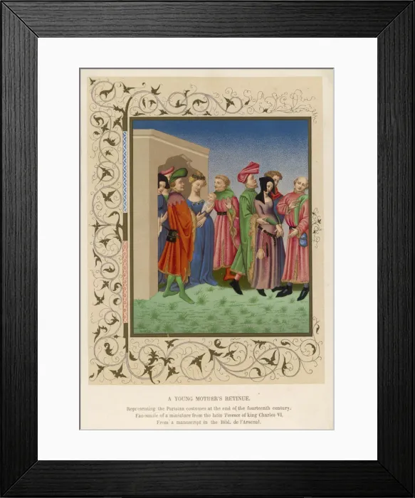 Framed Print : Mother and Retinue 1390 Framed Print : Mother and Retinue 1390