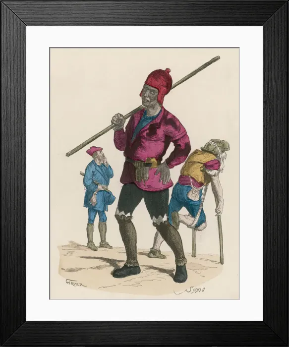 Framed Print : Paris Streetfolk 16th century Framed Print : Paris Streetfolk 16th century