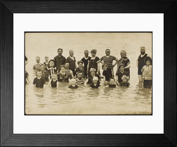 Framed Print : Group Photo of Bathers Framed Print : Group Photo of Bathers