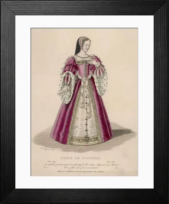 Framed Print : COURT LADY - circa 1525 Framed Print : COURT LADY - circa 1525