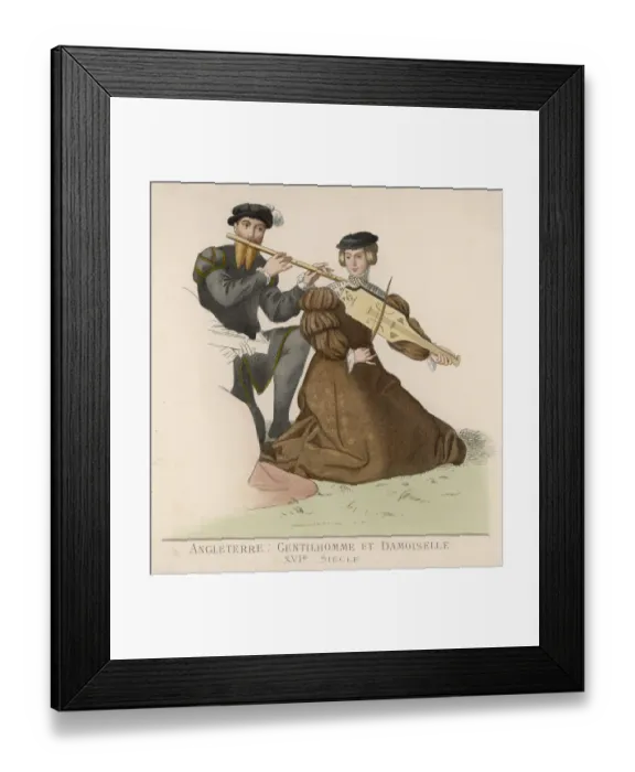 Framed Print : Two Musicians 1550 Framed Print : Two Musicians 1550