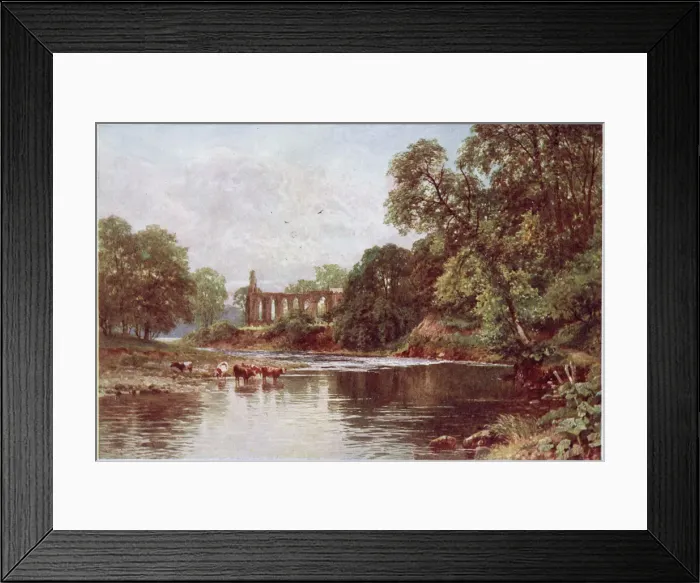 Framed Print : BOLTON ABBEY / WHARFE / 1909 Framed Print : BOLTON ABBEY / WHARFE / 1909