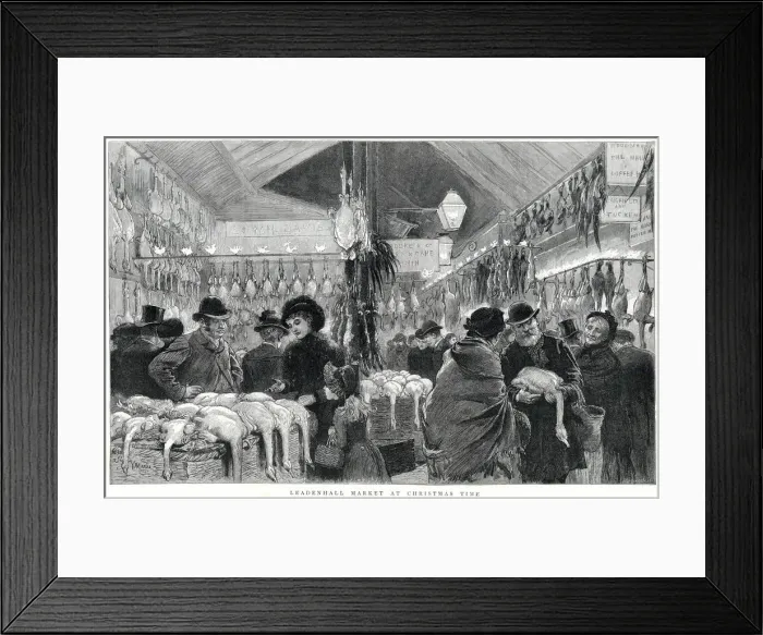 Framed Print : Christmas shopping, 1884 Framed Print : Christmas shopping, 1884