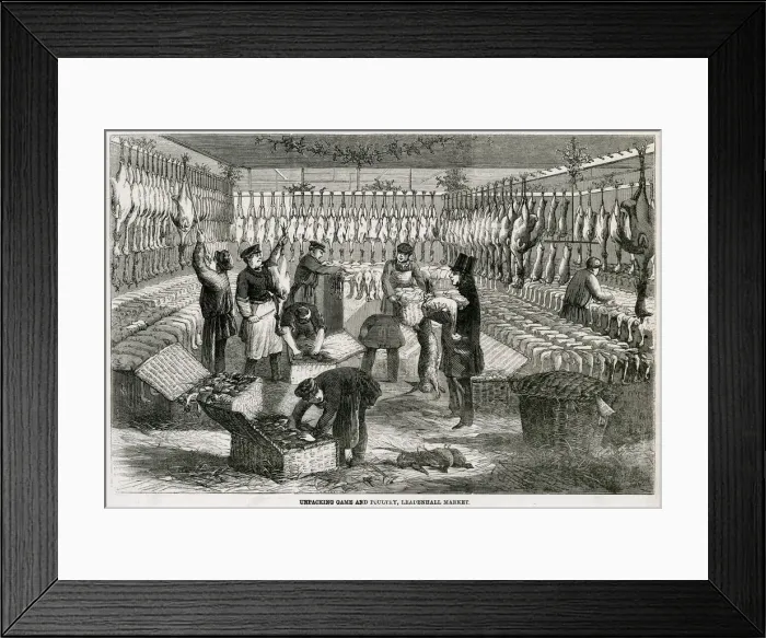 Framed Print : Leadenhall Market 1859 Framed Print : Leadenhall Market 1859