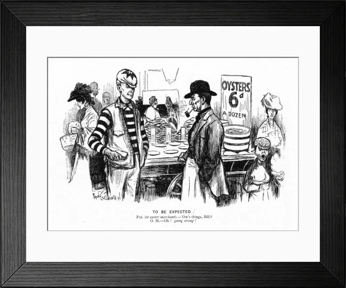Framed Print : LONDON OYSTER SELLER Framed Print : LONDON OYSTER SELLER