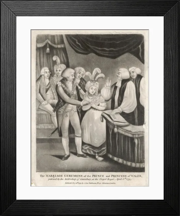 Framed Print : GEORGE IV WEDS CAROLINE