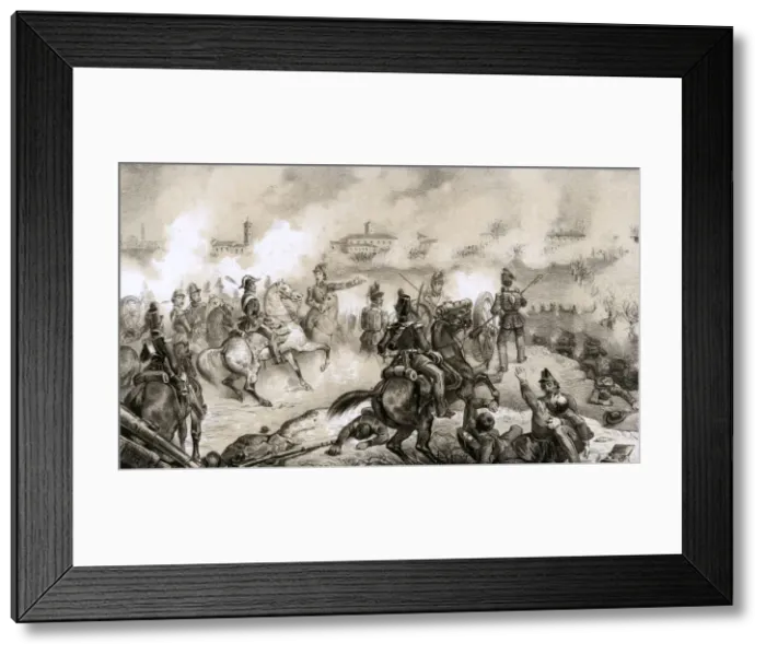 Framed Print : BATTLE OF NOVARA 1849 Framed Print : BATTLE OF NOVARA 1849