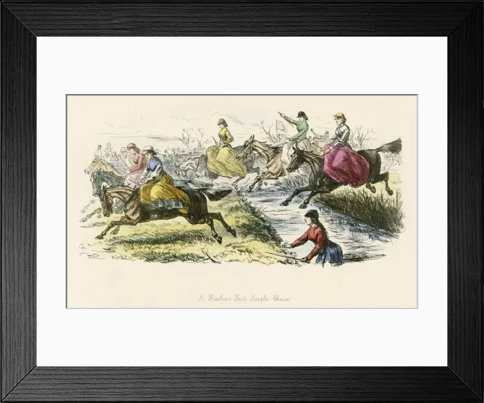 Framed Print : Women Jockeys Foreseen