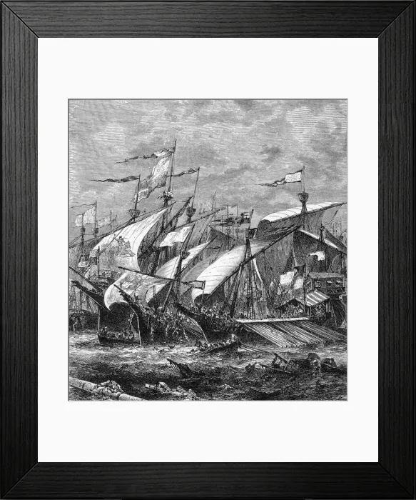 Framed Print : FLEET OFF HOSTILE COAST Framed Print : FLEET OFF HOSTILE COAST