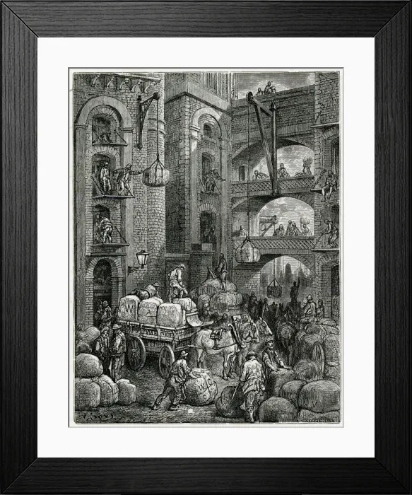Framed Print : WAREHOUSE IN LONDON / DORE Framed Print : WAREHOUSE IN LONDON / DORE