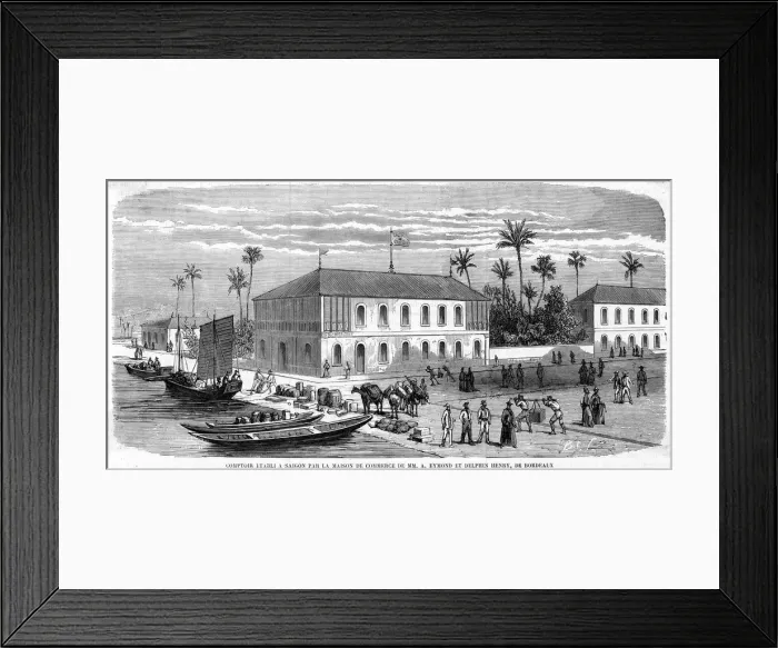 Framed Print : FRENCH TRADING IN SAIGON Framed Print : FRENCH TRADING IN SAIGON