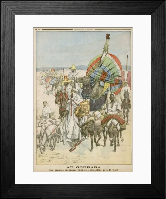 Framed Print : ALGERIAN TRADE CARAVAN Framed Print : ALGERIAN TRADE CARAVAN