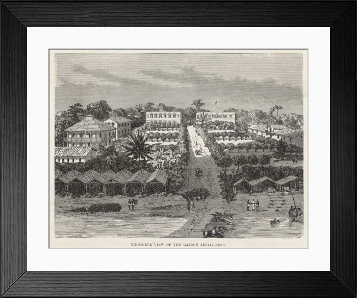 Framed Print : EUROPEANS IN GABON Framed Print : EUROPEANS IN GABON