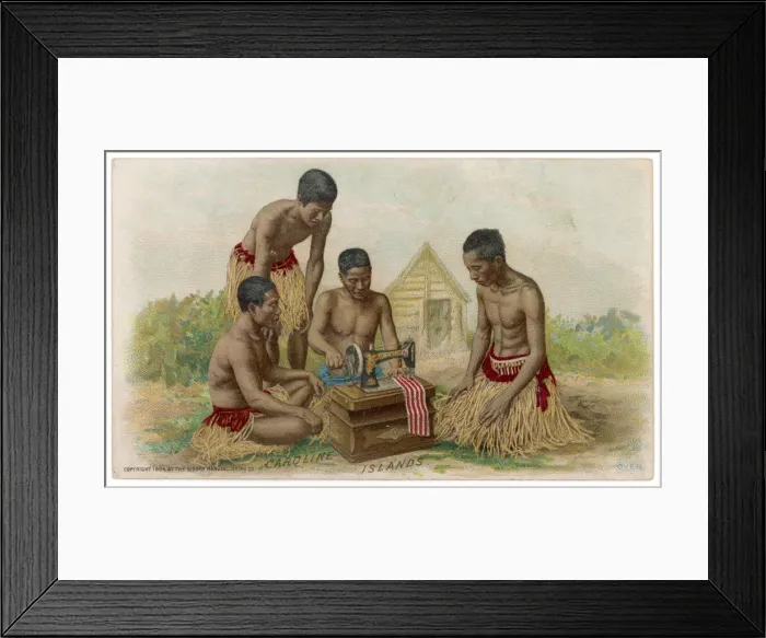 Framed Print : SINGER SEWING IN PACIFIC