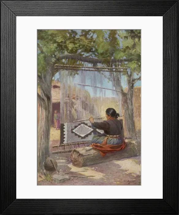 Framed Print : NATIVE AMERICAN WEAVING Framed Print : NATIVE AMERICAN WEAVING