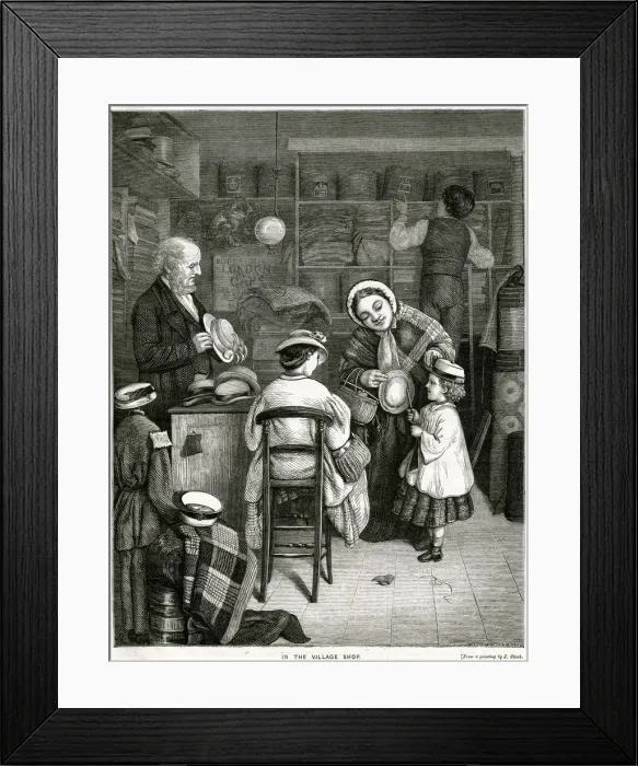 Framed Print : Villiage shop 1867 Framed Print : Villiage shop 1867
