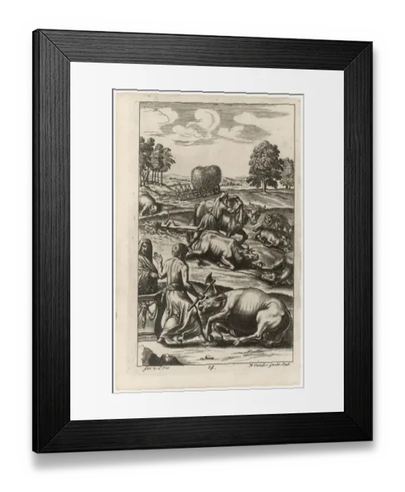 Framed Print : ROMAN CATTLE STRICKEN Framed Print : ROMAN CATTLE STRICKEN