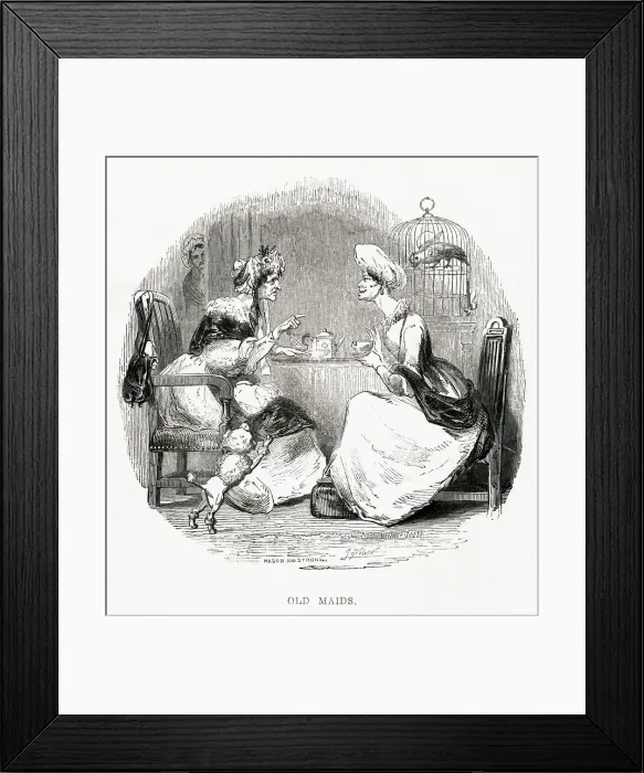 Framed Print : TWO OLD MAIDS 1842 Framed Print : TWO OLD MAIDS 1842