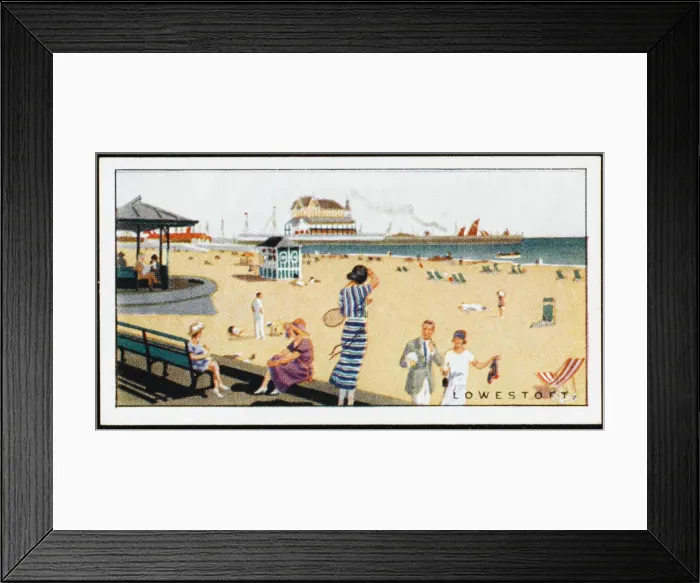 Framed Print : Lowestoft - 1920s cigarette card Framed Print : Lowestoft - 1920s cigarette card