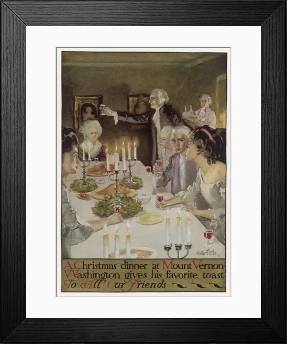 Framed Print : WASHINGTON XMAS DINNER Framed Print : WASHINGTON XMAS DINNER