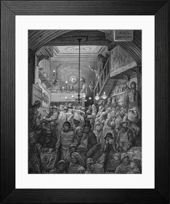 Framed Print : TRADERS AT BILLINSGATE Framed Print : TRADERS AT BILLINSGATE