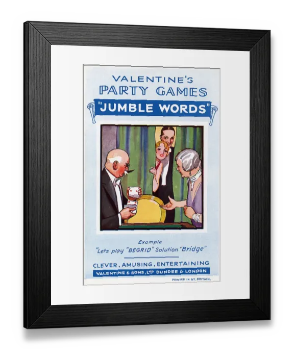 Framed Print : GAME / JUMBLE WORDS 1930S Framed Print : GAME / JUMBLE WORDS 1930S