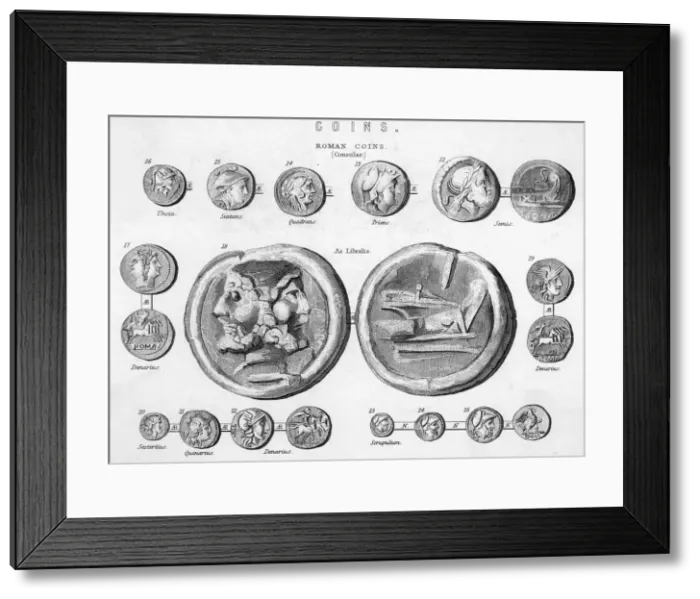 Framed Print : ANCIENT ROMAN COINS Framed Print : ANCIENT ROMAN COINS