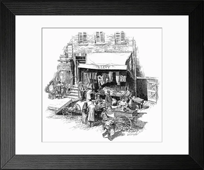Framed Print : Jewish Quarter, New York shops Framed Print : Jewish Quarter, New York shops