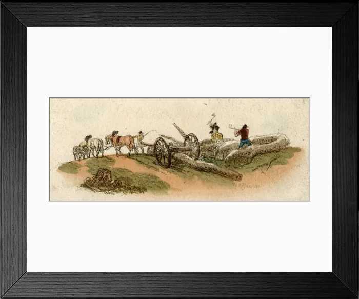 Framed Print : WOODCUTTERS CHOP LOGS Framed Print : WOODCUTTERS CHOP LOGS