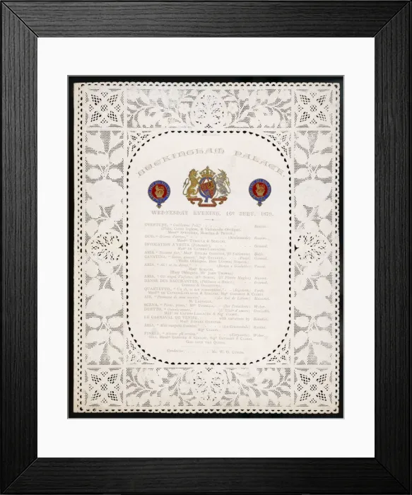 Framed Print : PALACE CONCERT PROGRAMME Framed Print : PALACE CONCERT PROGRAMME