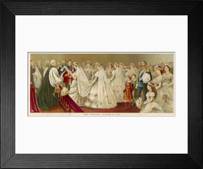 Framed Print : EDWARD WEDS ALEXANDRA Framed Print : EDWARD WEDS ALEXANDRA