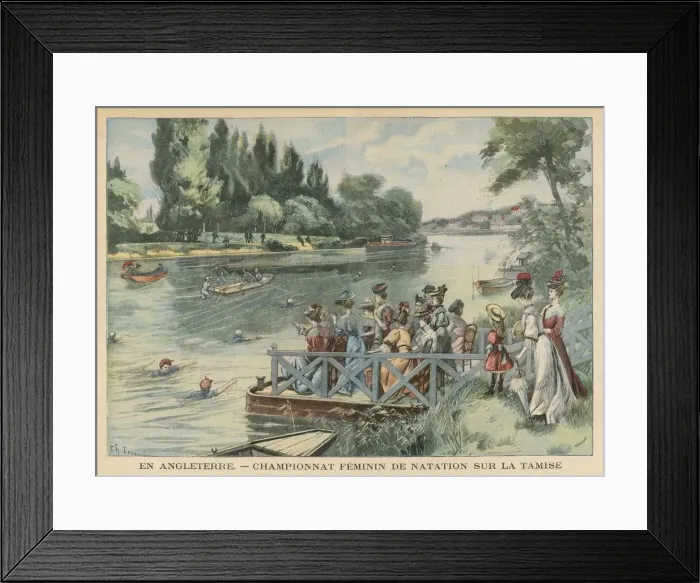 Framed Print : THAMES / SWIMMING CHAMPS Framed Print : THAMES / SWIMMING CHAMPS