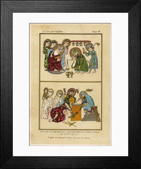 Framed Print : Arab Perfume Maker - 12th century Framed Print : Arab Perfume Maker - 12th century