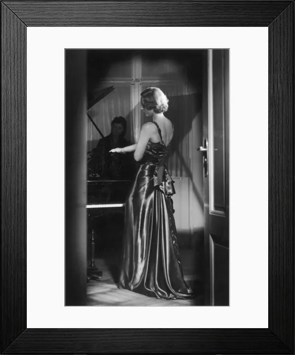Framed Print : WOMAN IN SATIN DRESS Framed Print : WOMAN IN SATIN DRESS