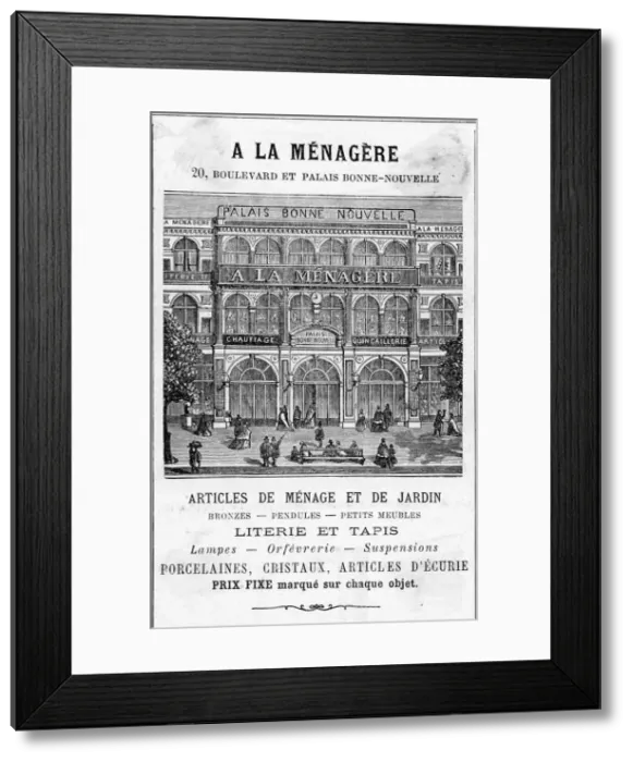 Framed Print : LA MENAGERIE 1867 Framed Print : LA MENAGERIE 1867