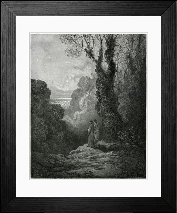 Framed Print : DANTE  /  VIRGIL  /  PURGATORY