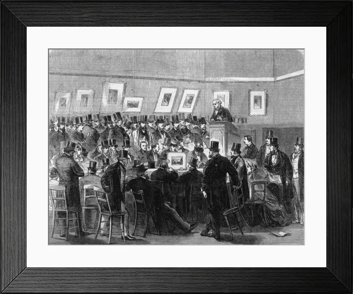 Framed Print : CHRISTIES SALE 1863 Framed Print : CHRISTIES SALE 1863