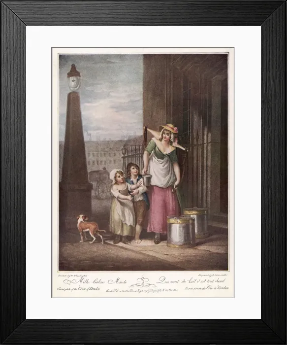 Framed Print : LONDON MILK MAID / 1798 Framed Print : LONDON MILK MAID / 1798
