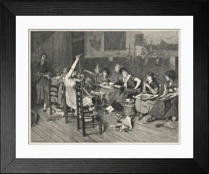 Framed Print : Milliners Date: 19th century Framed Print : Milliners Date: 19th century