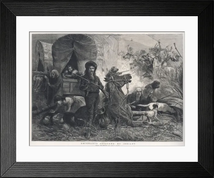 Framed Print : MIGRANT SETTLERS ATTACKD Framed Print : MIGRANT SETTLERS ATTACKD
