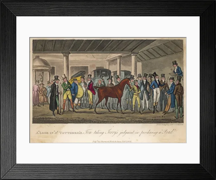 Framed Print : TATTERSALLS / HORSE C1820 Framed Print : TATTERSALLS / HORSE C1820