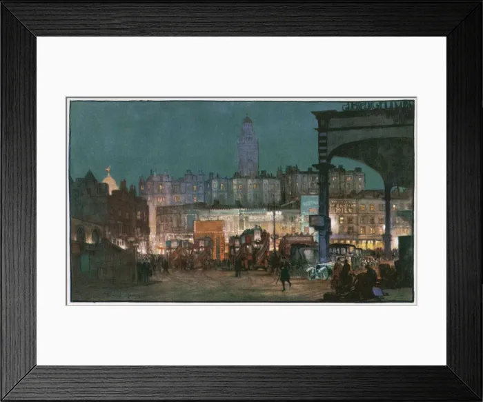 Framed Print : Victoria Station, London, by night 1926 Framed Print : Victoria Station, London, by night 1926