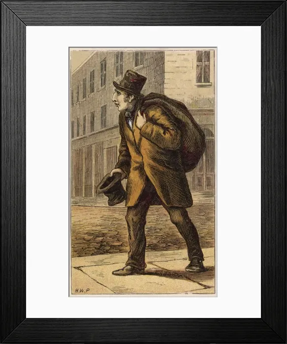 Framed Print : OLD CLOTHES MAN / 1870 Framed Print : OLD CLOTHES MAN / 1870