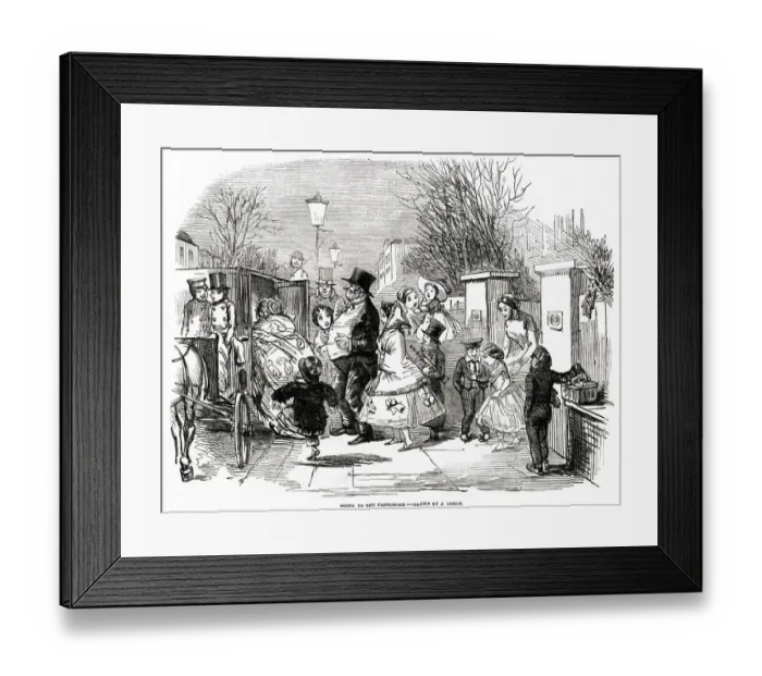 Framed Print : Going to the Pantomime 1853 Framed Print : Going to the Pantomime 1853