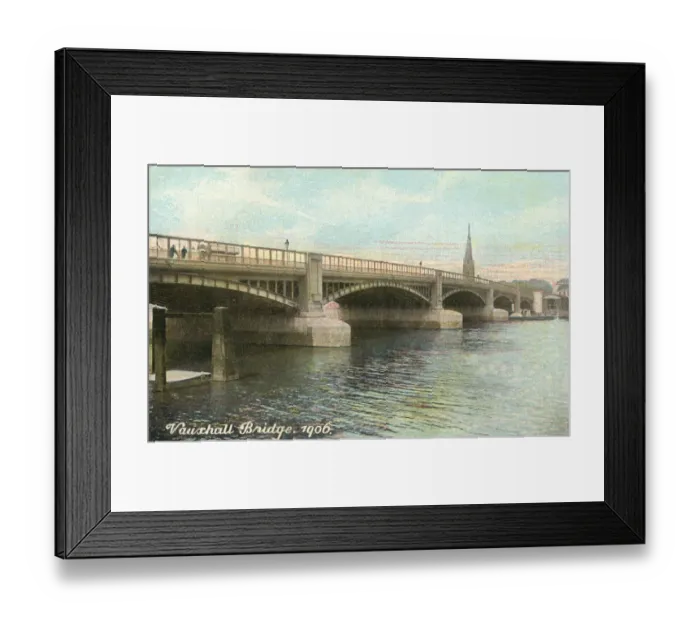 Framed Print : VAUXHALL BRIDGE 1906 Framed Print : VAUXHALL BRIDGE 1906