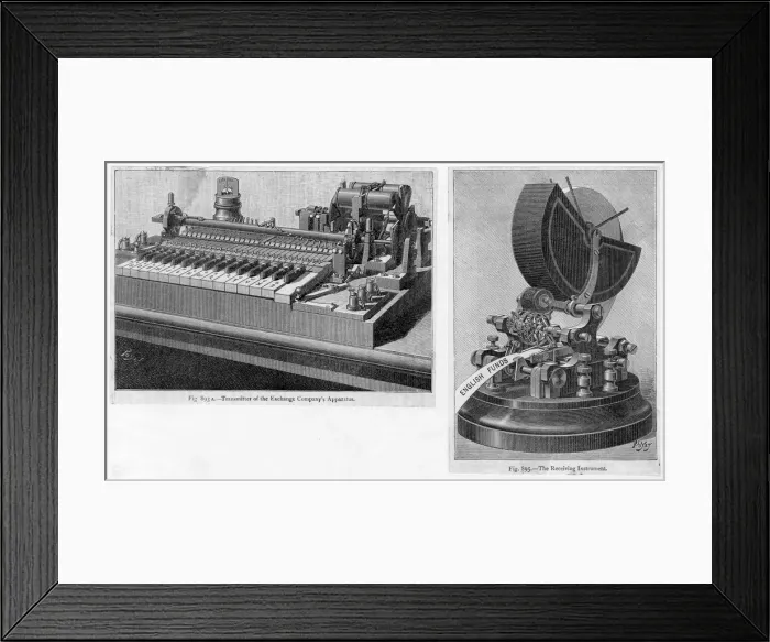 Framed Print : TICKER-TAPE MACHINE Framed Print : TICKER-TAPE MACHINE