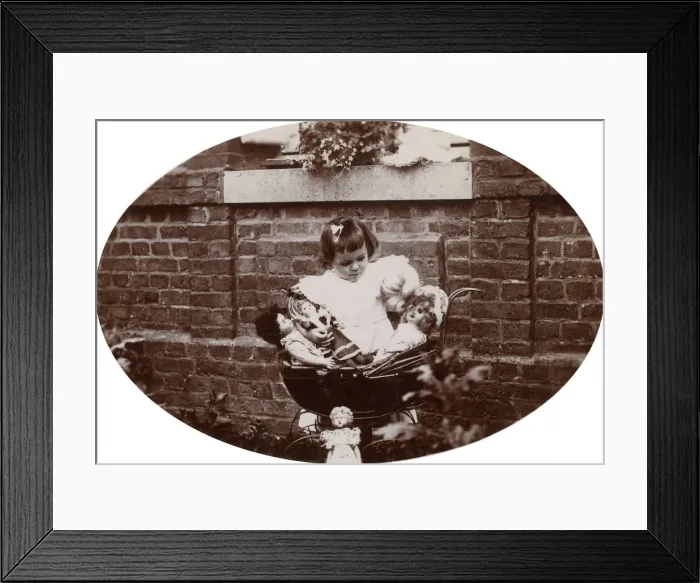 Framed Print : GIRL WITH FOUR DOLLS Framed Print : GIRL WITH FOUR DOLLS