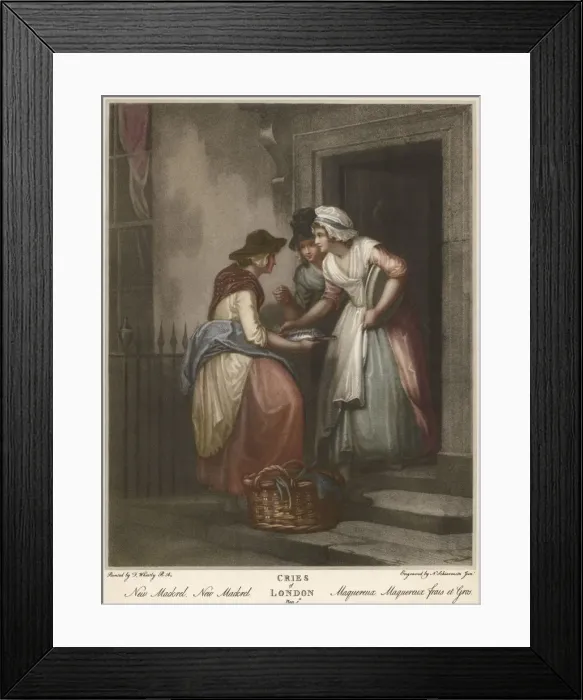 Framed Print : MACKEREL SELLER, LONDON Framed Print : MACKEREL SELLER, LONDON